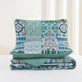 Exquisite Regal Purple 3 Pc Bedspread & Pillow Cover Set