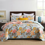 100% Cotton Golden Meadow Floral Coverlet Bedspread Set