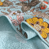 100% Cotton Golden Meadow Floral Coverlet Bedspread Set