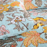 100% Cotton Golden Meadow Floral Coverlet Bedspread Set