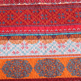 100% Cotton Rust Sapphire Boho Floral Coverlet Bedspread Set