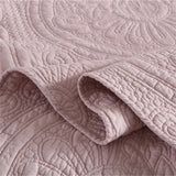 100% Cotton Embossed Blush Medallion Majesty Coverlet Bedspread Set