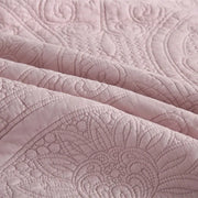 100% Cotton Embossed Blush Medallion Majesty Coverlet Bedspread Set