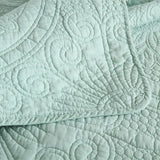 100% Cotton Embossed Aqua Medallion Serenity Coverlet Bedspread Set