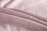 100% Cotton Embossed Blush Rose Coverlet Bedspread Set