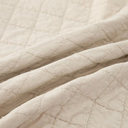 100% Cotton Embossed Cream Fringe Luxe Coverlet Bedspread Set