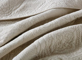100% Cotton Embossed Ivory Floral Grace Coverlet Bedspread Set