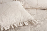 100% Cotton Embossed Ivory Haven Coverlet Bedspread Set