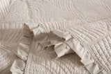 100% Cotton Embossed Ivory Haven Coverlet Bedspread Set
