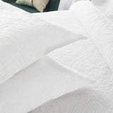 100% Cotton Embossed White Opal Coverlet Bedspread Set