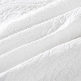 100% Cotton Embossed White Opal Coverlet Bedspread Set