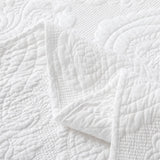 100% Cotton Embossed White Opal Coverlet Bedspread Set