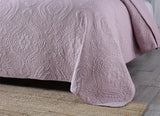 100% Cotton Embossed Lavender Bloom Haven Coverlet Bedspread Set