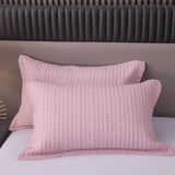 100% Cotton Embossed Pink Stripe Serenity Coverlet Bedspread Set
