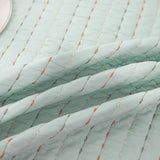 100% Cotton Embossed Mint Stripe Elysian Coverlet Bedspread Set