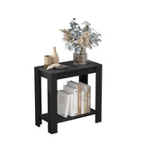 Darrahopens Furniture > Dining > Dining Tables Rustic 2Tiers Side Table Open Accent Table Bedside Storage Slim Coffee End Table