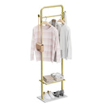 Durable Metal Corner Clothes Rack Strong Stone Base Entryway Garment Stand W Rod In Australia - Darrahopens
