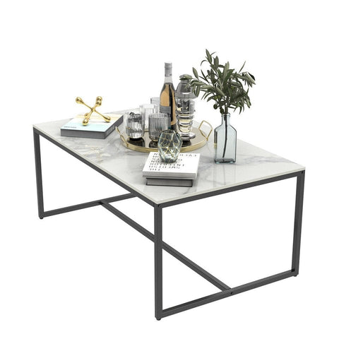 Darrahopens Furniture > Living Room > Side Tables Elegant Heavy Duty Stone Coffee & Side Table