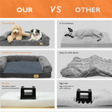 Darrahopens Pet Care > Dog Supplies > Dog Beds Orthopedic Dog Bed with Bolster Comfort Mattress