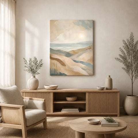Coastal Drift Stretched Canvas Wall Art - Portrait - 60W x 80H cm In Australia - Darrahopens