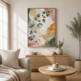 Eucalyptus Reverie Floating Frame Canvas Wall Art - Portrait - 40W x 50H cm - White In Australia - Darrahopens