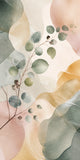 Eucalyptus Reverie Floating Frame Canvas Wall Art - Portrait - 40W x 50H cm - White