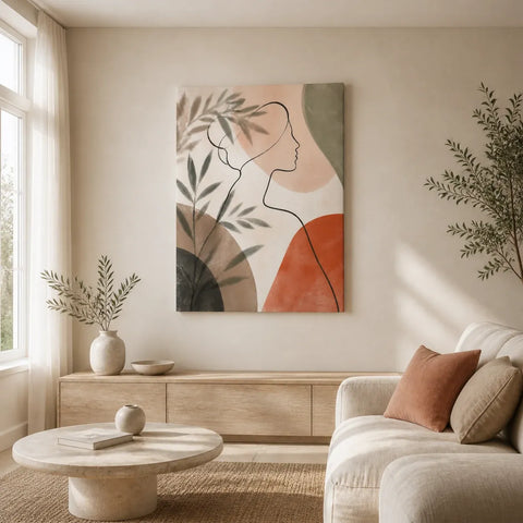Quiet Muse Stretched Canvas Wall Art - Portrait - 60W x 120H cm