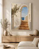 Sunlit Passage Floating Frame Canvas Wall Art - Portrait - 60W x 80H cm - White In Australia - Darrahopens
