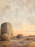 Stone and Sky Floating Frame Canvas Wall Art - Portrait - 40W x 50H cm - Black In Australia - Darrahopens