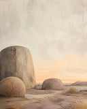 Stone and Sky Stretched Canvas Wall Art - Portrait - 60W x 120H cm In Australia - Darrahopens