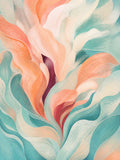 Tidal Bloom Stretched Canvas Wall Art - Portrait - 60W x 120H cm In Australia - Darrahopens