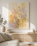 Wildflower Veil Floating Frame Canvas Wall Art - Portrait - 60W x 80H cm - White In Australia - Darrahopens