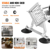 Commercial Vegetable Slicer 3/8 Inch Manual Fruit and Vegetable Cutter Stainless Steel Aluminum Alloy Slicing Machine with Non Slip Feet for Potatoes Onions Radishes Lemons