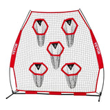 2133.6 x 2133.6mm Football Trainer Throwing Net, Training Throwing Target Practice Net with 5 Target Pockets In Australia - Darrahopens