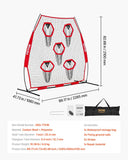 2133.6 x 2133.6mm Football Trainer Throwing Net, Training Throwing Target Practice Net with 5 Target Pockets In Australia - Darrahopens