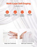 White Artificial Wedding Arch Flower Kit with Sheer Drape (3-Piece Set) - 2 Floral Arrangements & 1 Drape Panel for Ceremony Arch, Reception Backdrop & Bouquet Decor In Australia - Darrahopens