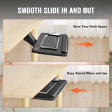 Keyboard Tray under Desk Adjustable Height and Angle Slide Out Keyboard Holder 25 x 9.8 inch Ergonomic under Desk Keyboard Shelf with Wrist Rest for Home and Office In Australia - Darrahopens