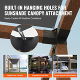 2 Pack 4 Way Pergola Bracket Kit for 4x4 Posts Heavy Duty Corner Brackets DIY Wood Post Base for Gazebo Patio Pergola Log Cabin Outdoor