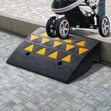 Rubber Curb Ramp 15.2 cm Rise Height Sidewalk Curb Ramp, 37 cm Width 49.1 cm Length Driveway Ramp for Curb, Buses, Bikes In Australia - Darrahopens