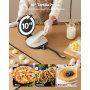 250mm Cast Iron Tortilla & Roti Press, Heavy-Duty Dough Taco Maker with Handle & 100 Parchment Papers, Tawa Flatbread Press