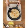 250mm Cast Iron Tortilla & Roti Press, Heavy-Duty Dough Taco Maker with Handle & 100 Parchment Papers, Tawa Flatbread Press