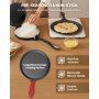 250mm Cast Iron Tortilla & Roti Press, Heavy-Duty Dough Taco Maker with Handle & 100 Parchment Papers, Tawa Flatbread Press