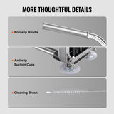 French Fry Cutter Manual Potato Slicer with 1/2 Inch & 3/8 Inch Stainless Steel Blades Potato Chopper Vegetable Cutter with Suction Base for Fries Carrots Cucumbers
