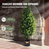 2 Pack 36 Inch Artificial Cedar Topiary Trees with Pots UV Resistant Faux Evergreen Pine Cypress Plants for Indoor Outdoor Home Decor In Australia - Darrahopens