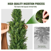 Darrahopens Home & Garden > Artificial Plants > Artificial Potted Plants 2 Pack 36 Inch Artificial Cedar Topiary Trees with Pots UV Resistant Faux Evergreen Pine Cypress Plants for Indoor Outdoor Home Decor In Australia - Darrahopens