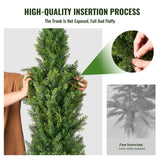 2 Pack 36 Inch Artificial Cedar Topiary Trees with Pots UV Resistant Faux Evergreen Pine Cypress Plants for Indoor Outdoor Home Decor