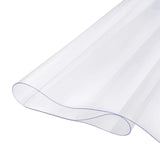 Plastic Table Cover, 48 x 48 Inch 1.5 mm Thick Clear Table Protector, Square PVC Desk Mat, Waterproof & Easy Cleaning Desk Pad Tablecloth, for Office Dresser Dining Room Table Night Stand