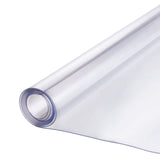 Plastic Table Cover, 48 x 48 Inch 1.5 mm Thick Clear Table Protector, Square PVC Desk Mat, Waterproof & Easy Cleaning Desk Pad Tablecloth, for Office Dresser Dining Room Table Night Stand