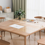 Plastic Table Cover, 48 x 48 Inch 1.5 mm Thick Clear Table Protector, Square PVC Desk Mat, Waterproof & Easy Cleaning Desk Pad Tablecloth, for Office Dresser Dining Room Table Night Stand