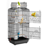 104cm Open Top Large Bird Cage with Stand Hanging Parrot Bird Cage for Parakeets Cockatiels Budgies Lovebirds Finches Canaries Quaker Conures with Swing Perch In Australia - Darrahopens